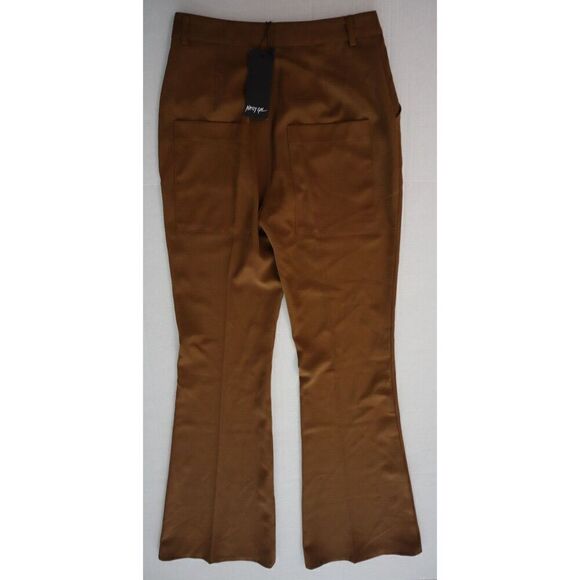 Nasty Gal Women's Sz 0 Camel Brown Tailored High Waisted Flared Dress Pants - Picture 2 of 9